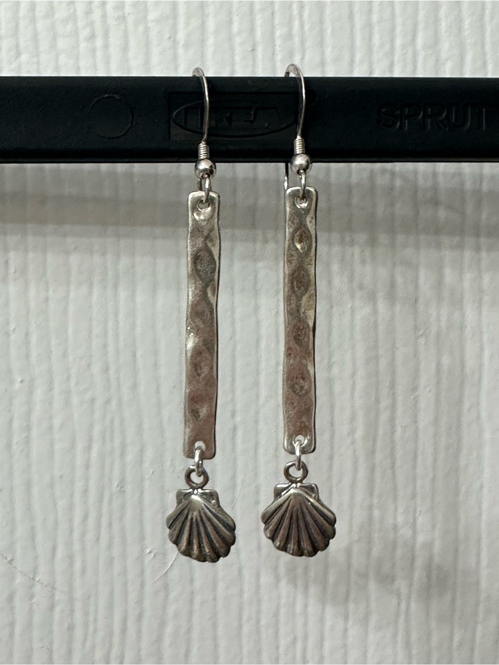Sterling Silver Earrings Shell Bar Earrings 925 Sterling Silver Handmade New